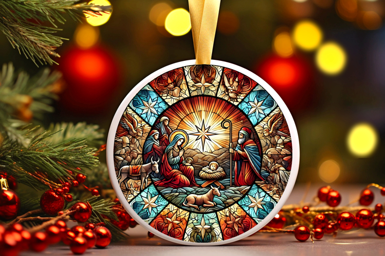 Round Christmass Ornament PNG