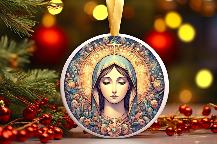 Round Christmas Ornament Sublimation|Clipart