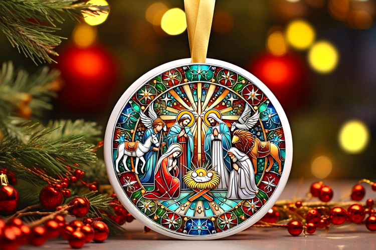 Round Christmass Ornament PNG