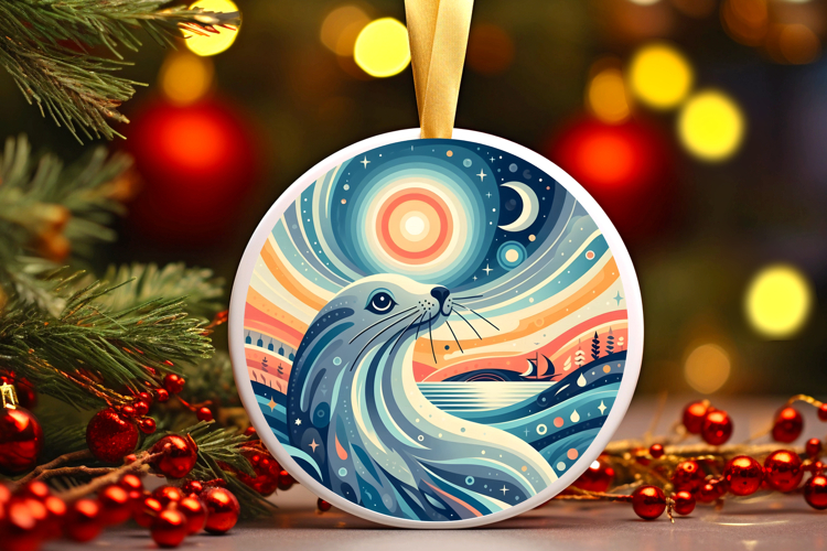 Round Christmass Ornament PNG