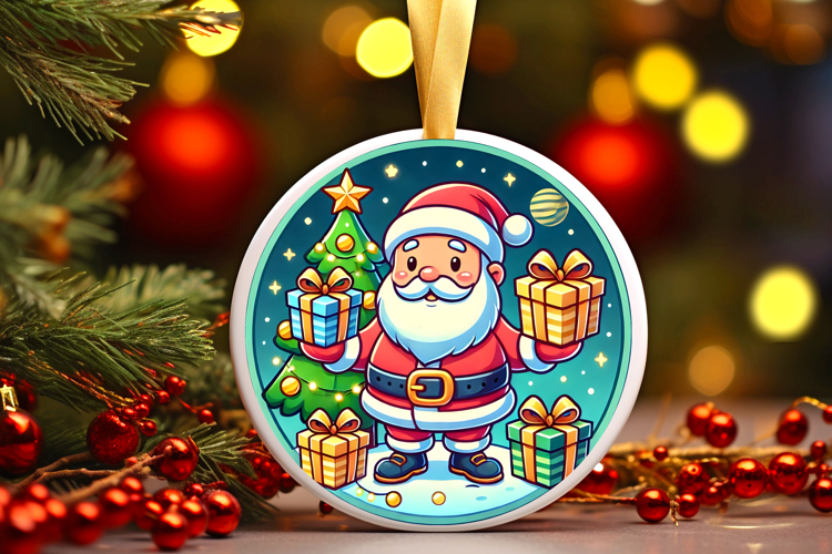 Round Christmass Ornament PNG
