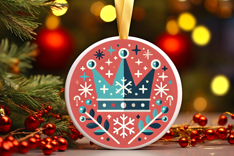 Round Christmass Ornament PNG