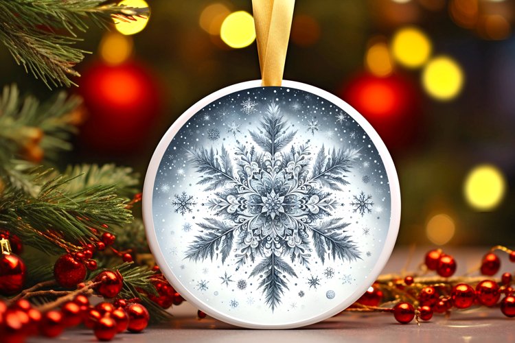 Round Christmas Ornament Sublimation|Clipart
