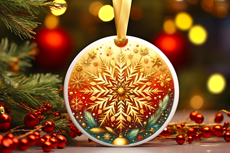 Round Christmass Ornament PNG