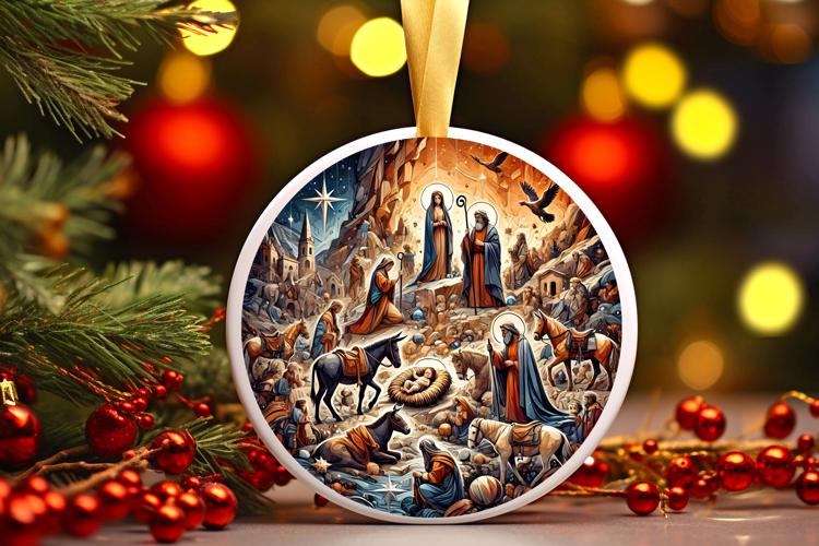 Round Christmass Ornament PNG