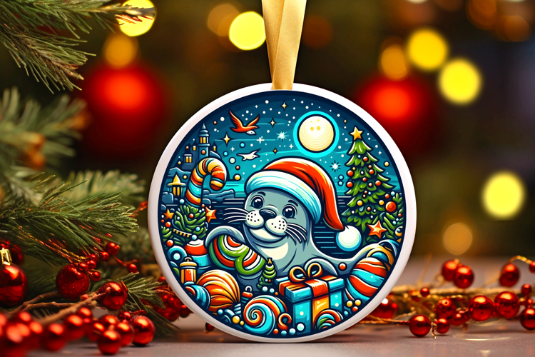 Round Christmass Ornament PNG