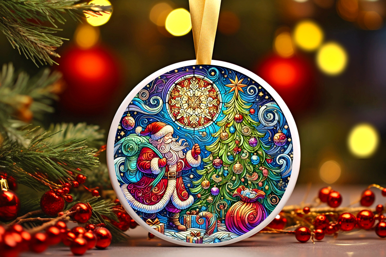 Round Christmass Ornament PNG