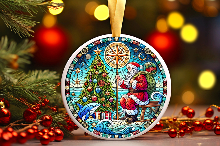 Round Christmass Ornament PNG