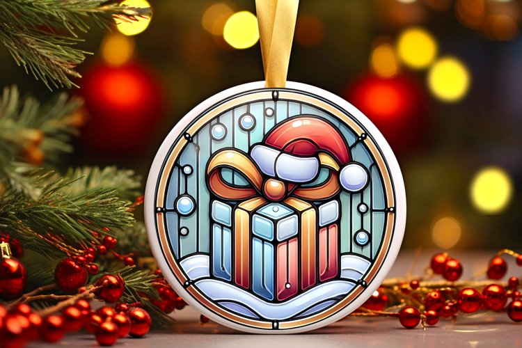 Round Christmas Ornament Sublimation|Clipart