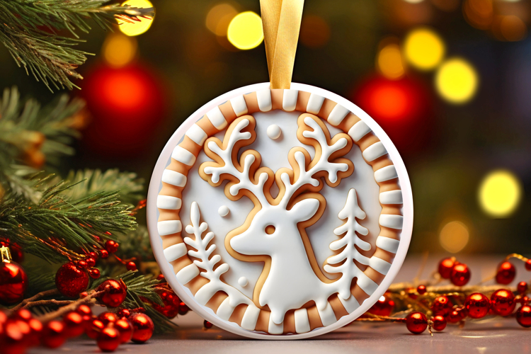 Round Christmass Ornament PNG