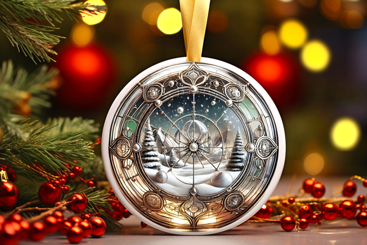Round Christmass Ornament PNG