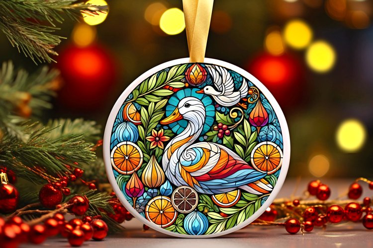 Round Christmas Ornament Sublimation|Clipart