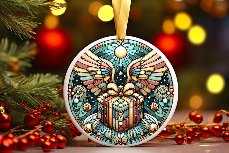 Round Christmas Ornament Sublimation|Clipart
