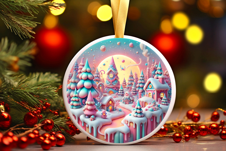 Round Christmass Ornament PNG