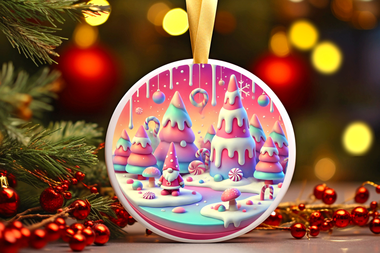 Round Christmass Ornament PNG