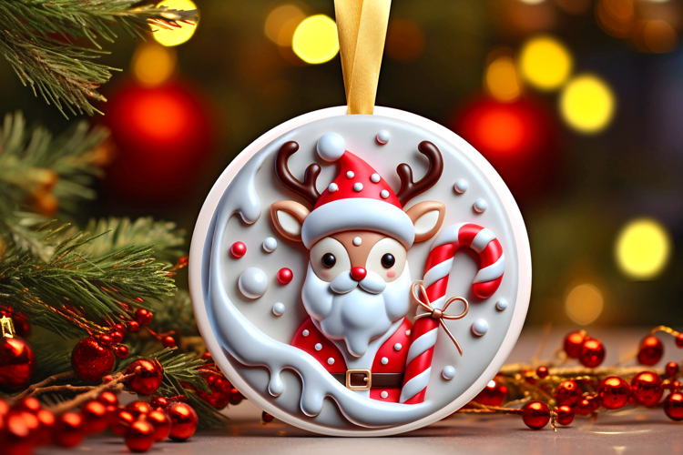 Round Christmass Ornament PNG