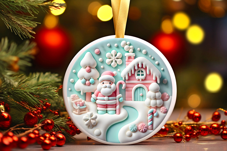 Round Christmass Ornament PNG