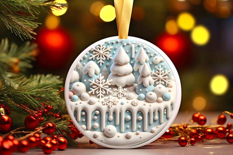 Round Christmass Ornament PNG