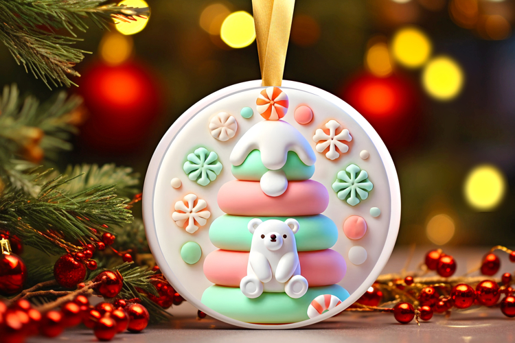 Round Christmass Ornament PNG