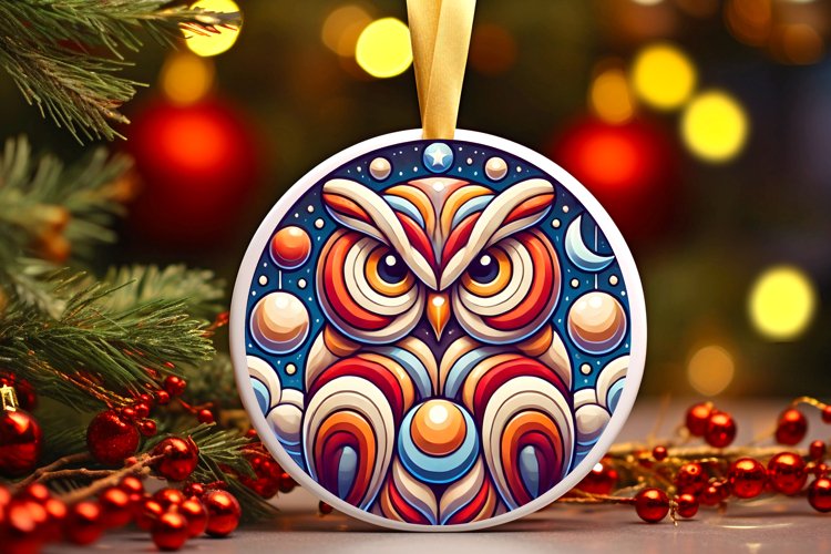 Round Christmas Ornament Sublimation|Clipart