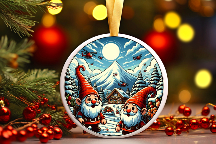 Round Christmass Ornament PNG