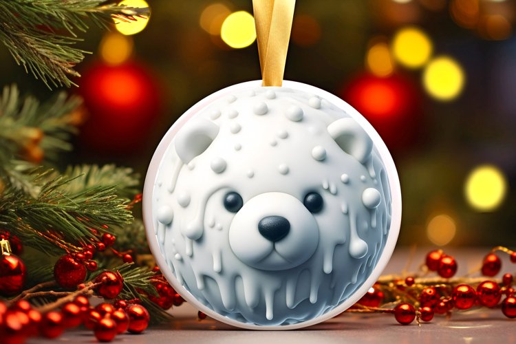 Round Christmas Ornament Sublimation|Clipart