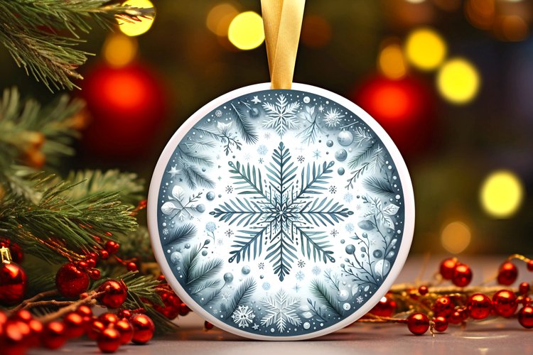Round Christmas Ornament Sublimation|Clipart