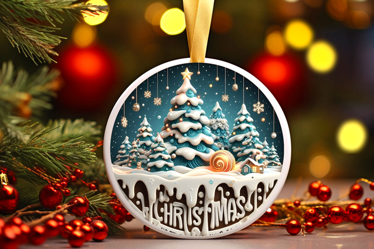 Round Christmass Ornament PNG