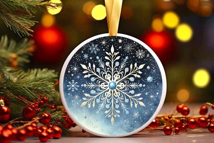 Round Christmas Ornament Sublimation|Clipart
