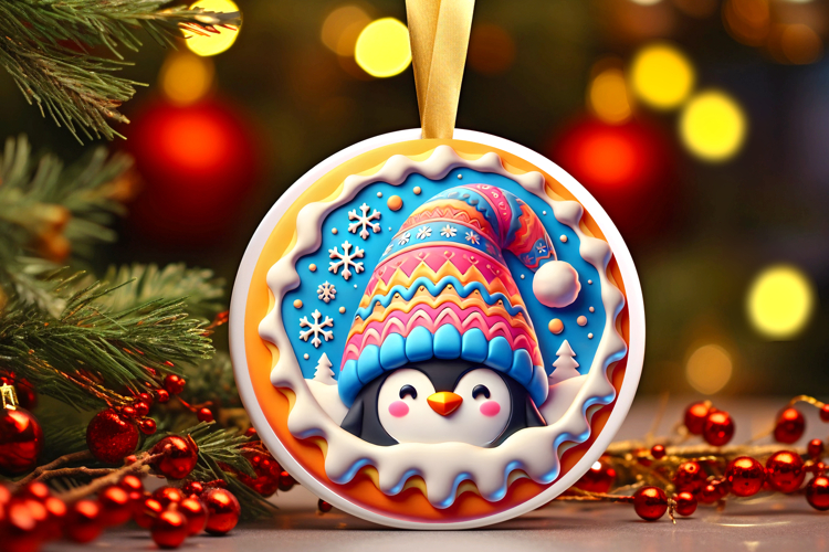Round Christmass Ornament PNG