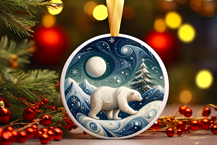Round Christmass Ornament PNG