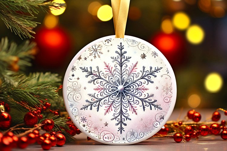 Round Christmas Ornament Sublimation|Clipart