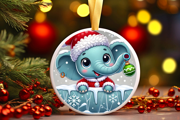 Round Christmass Ornament PNG