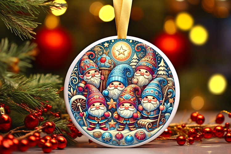 Round Christmass Ornament PNG