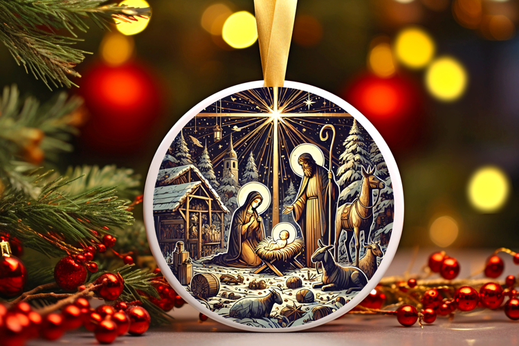 Round Christmass Ornament PNG