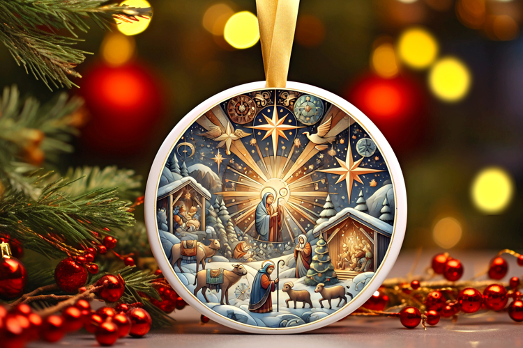 Round Christmass Ornament PNG