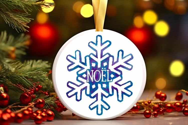 Noel Snowflake Sublimation PNG