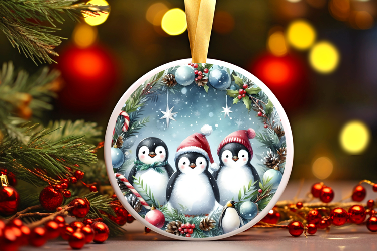 Round Christmass Ornament Sublimation|Clipart