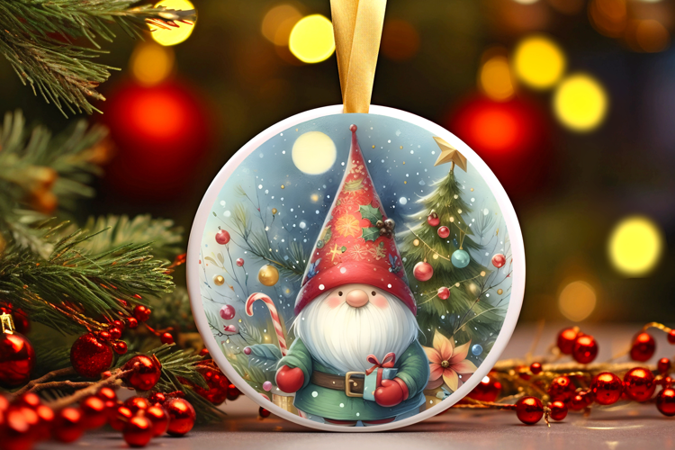Round Christmass Ornament Sublimation|Clipart