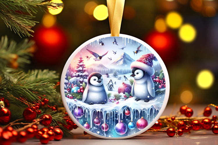Round Christmass Ornament Sublimation|Clipart