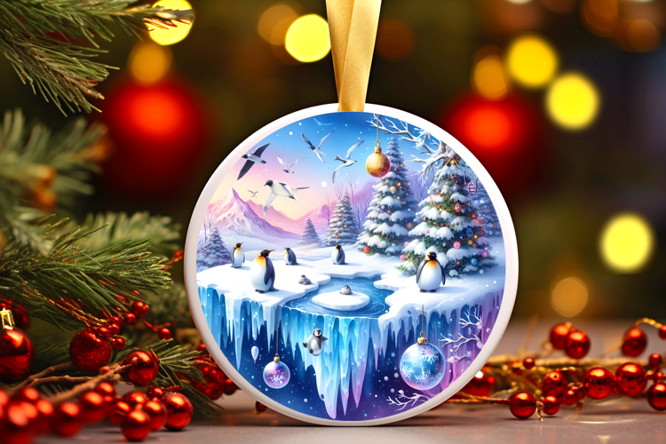Round Christmass Ornament Sublimation|Clipart