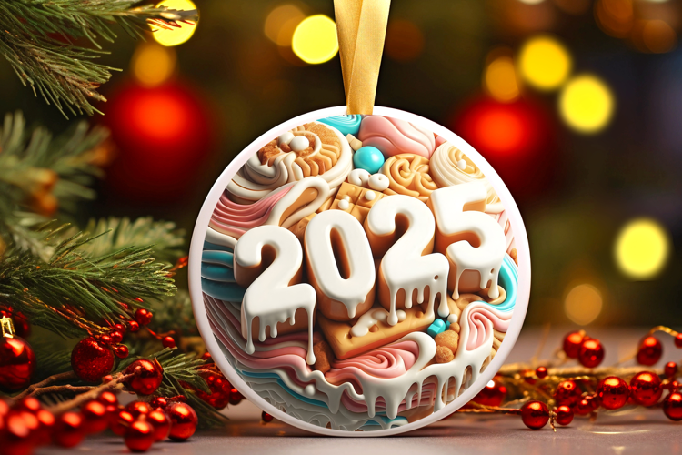 Round Christmass Ornament Sublimation|Clipart