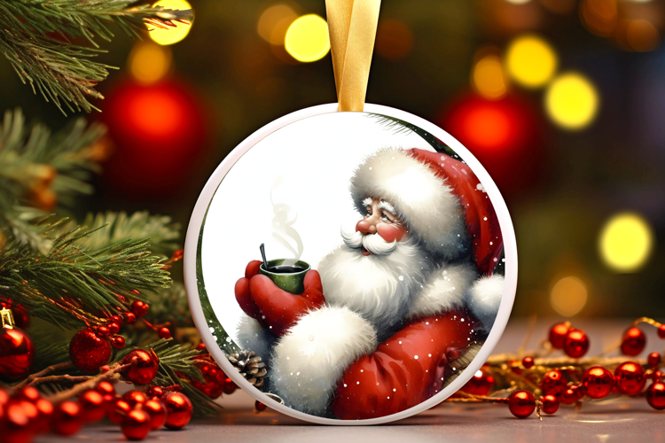 Round Christmass Ornament Sublimation|Clipart