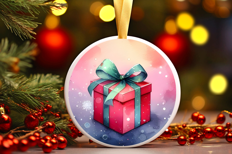 Round Christmass Ornament Sublimation|Clipart