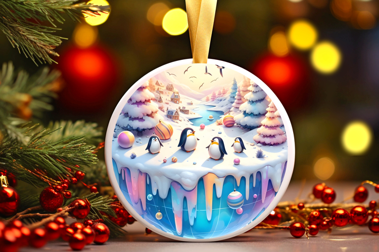 Round Christmass Ornament Sublimation|Clipart