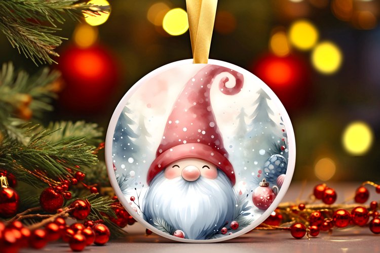 Round Christmas Ornament Sublimation|Clipart