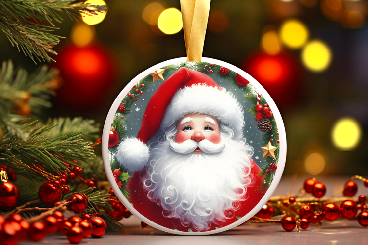 Round Christmass Ornament Sublimation|Clipart