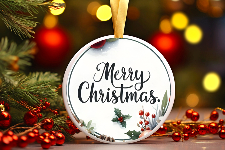 Round Christmass Ornament Sublimation|Clipart