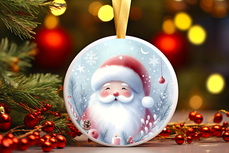 Round Christmass Ornament Sublimation|Clipart