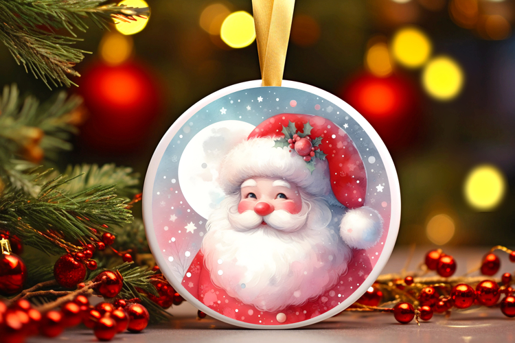 Round Christmass Ornament Sublimation|Clipart